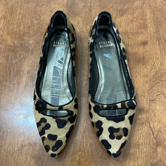 Stuart Weitzman calf hide cheetah flats - Picture 1 of 8